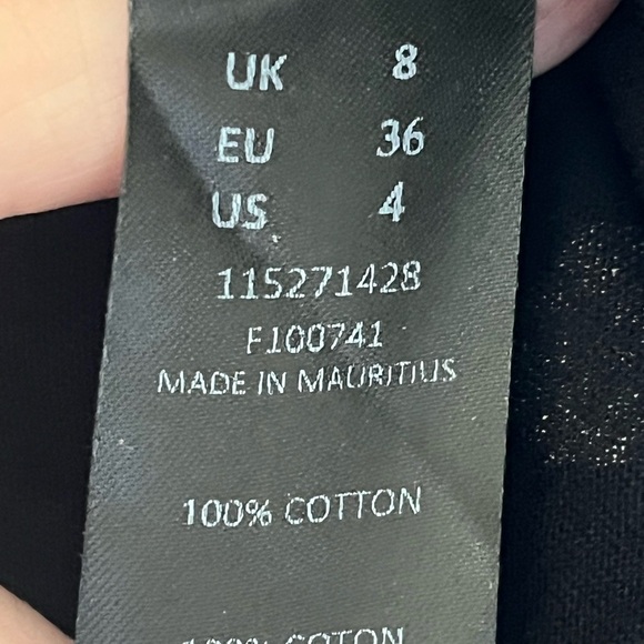 asos design Mini Dress Black White Polka Dot V Neck with Fabric Ties Sz 4 - Picture 5 of 5